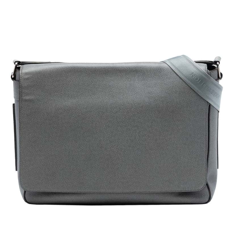 Louis Vuitton Taiga Roman GM Grey Leather Good condition - Front View