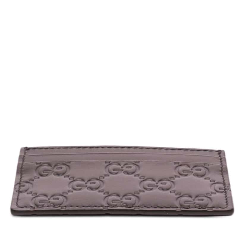 Gucci Guccissima Card Holder Black Leather Never worn - Inside View
