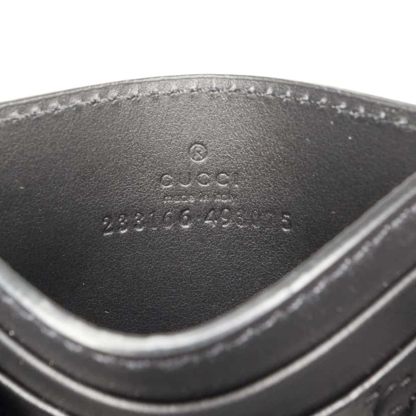 Gucci Guccissima Card Holder Black Leather Never worn - Box View