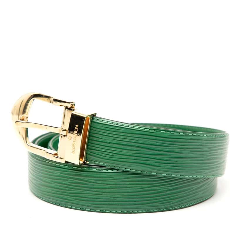 Louis Vuitton Epi Ceinture Belt Green Leather Good condition - Back View