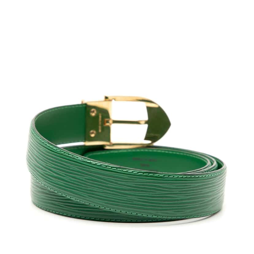 Louis Vuitton Epi Ceinture Belt Green Leather Good condition - Inside View
