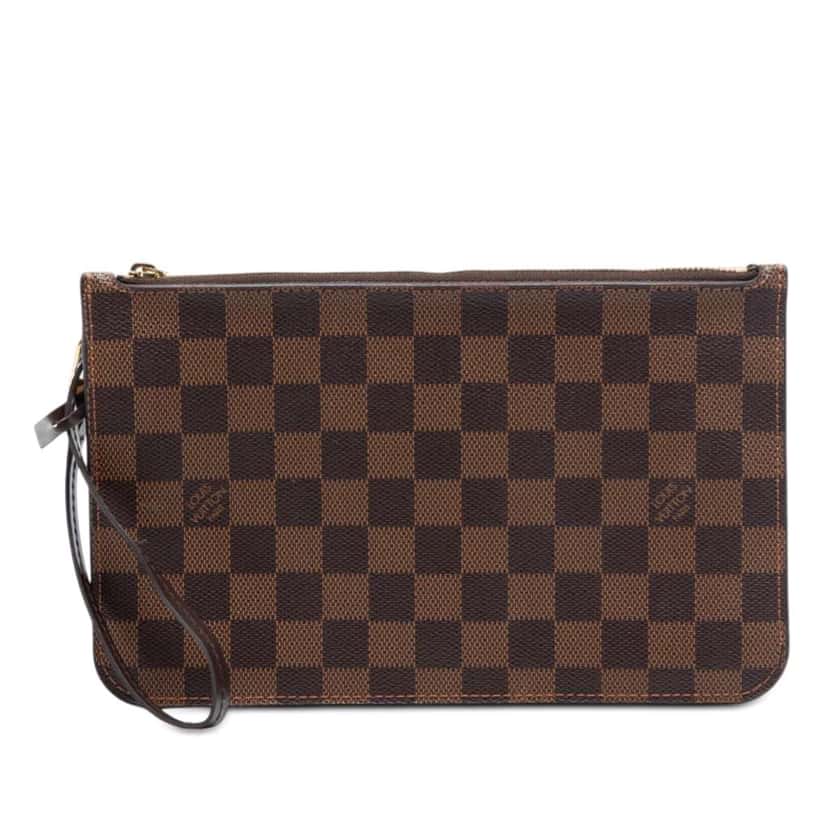 Louis Vuitton Damier Ebene Neverfull MM Pouch Brown Good condition - Front View