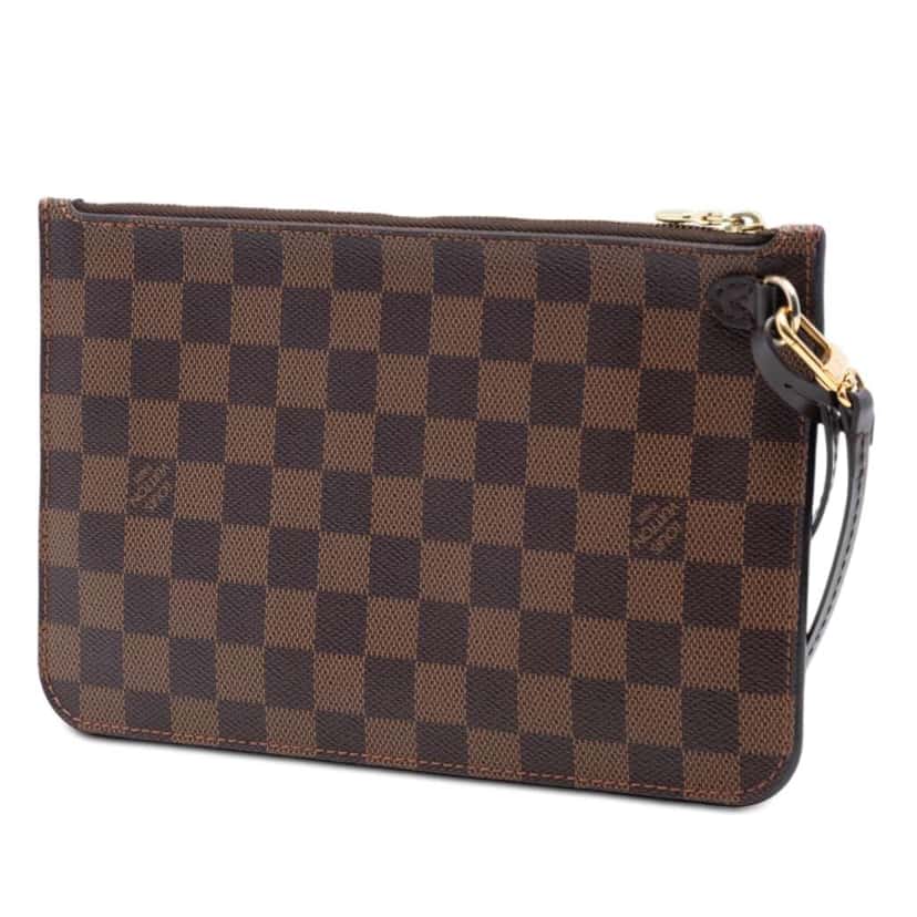 Louis Vuitton Damier Ebene Neverfull MM Pouch Brown Good condition - Back View