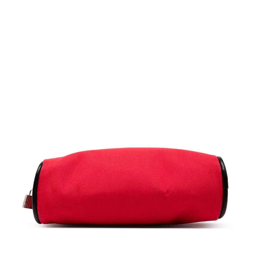 Burberry Nova Check Trimmed Canvas Pouch Red Canvas Good condition - Inside View