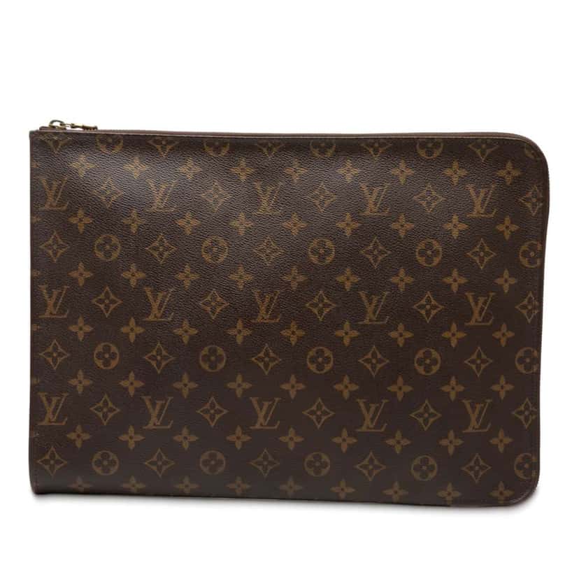 Louis Vuitton Monogram Poche Documents Portfolio Brown Fair condition - Front View