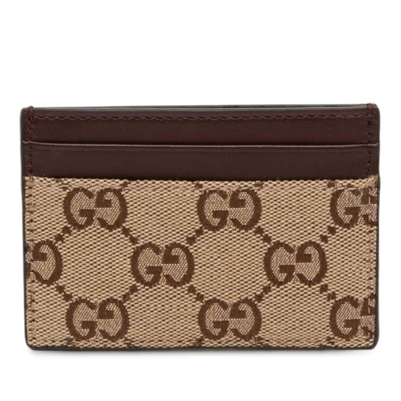 Gucci GG Canvas Card Holder Beige Good condition - Front View
