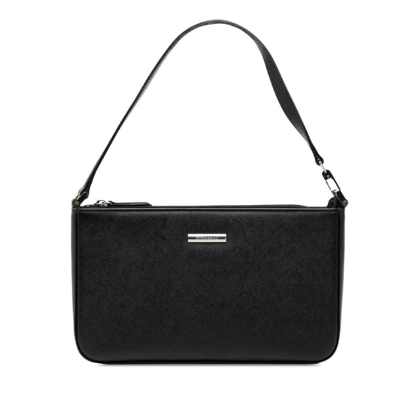 Burberry Leather Shoulder Bag Black Leather Good condition - Front View