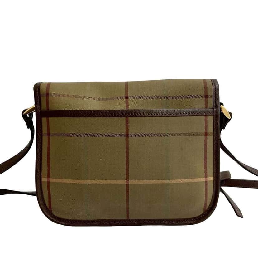 Burberry Vintage Check Canvas Crossbody Brown Canvas Good condition - Back View