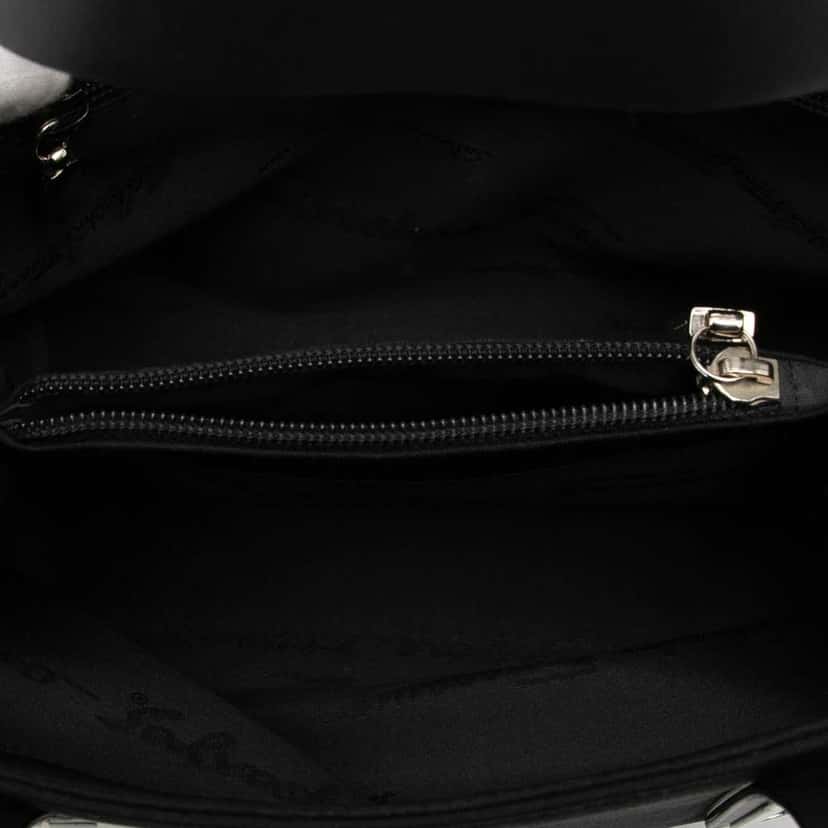 Salvatore Ferragamo Nylon Handbag Black Good condition - Model View