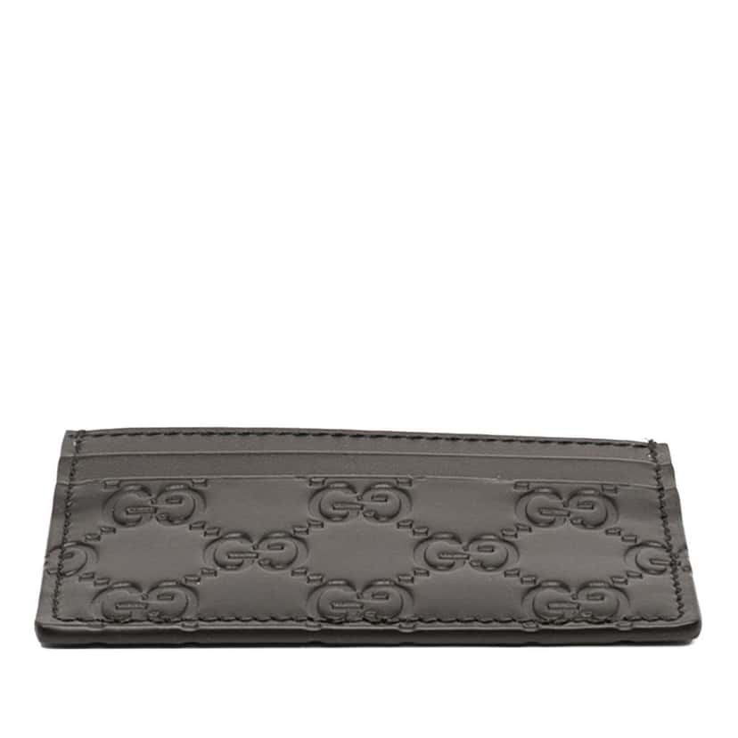 Gucci Guccissima Card Holder Black Leather Good condition - Inside View