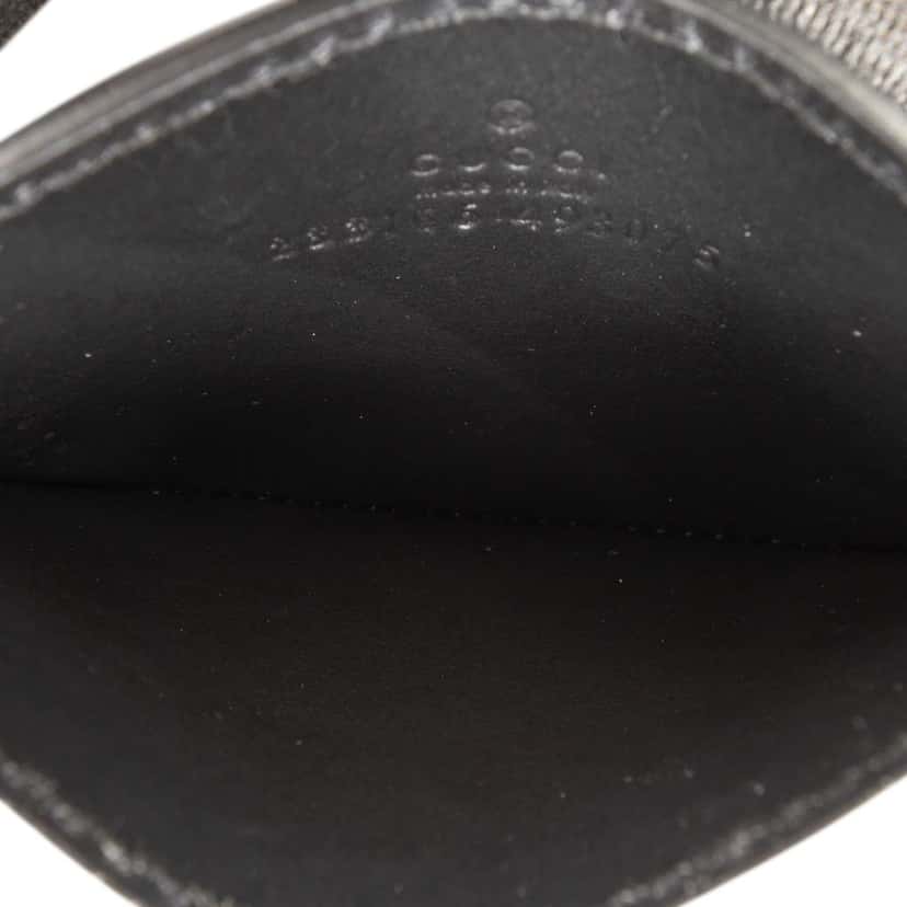 Gucci Guccissima Card Holder Black Leather Good condition - Model View