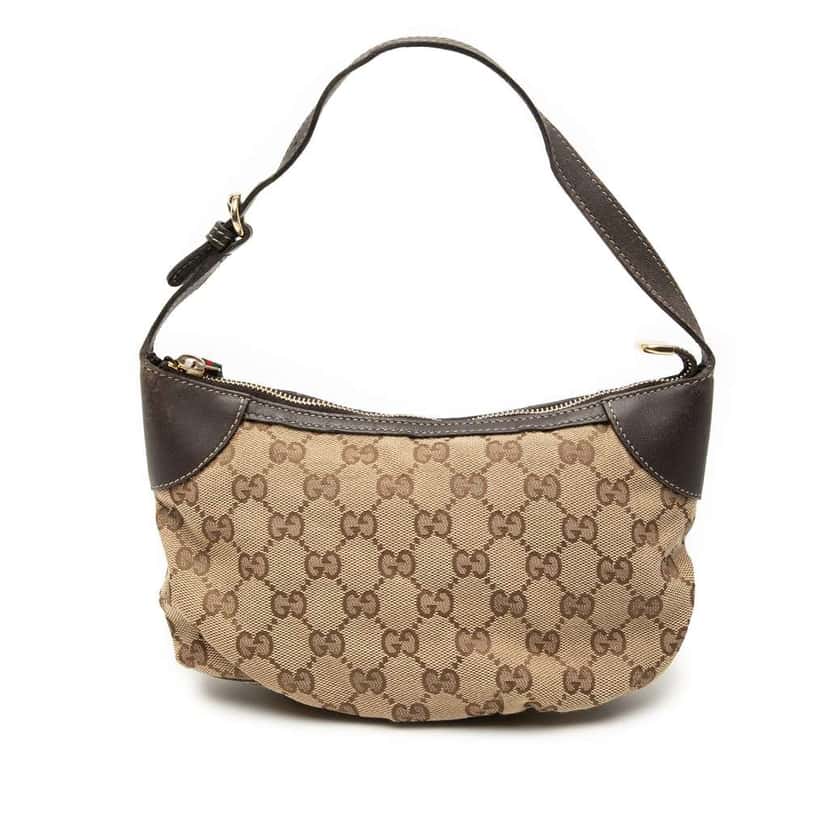 Gucci GG Canvas Web Handbag Beige Good condition - Front View