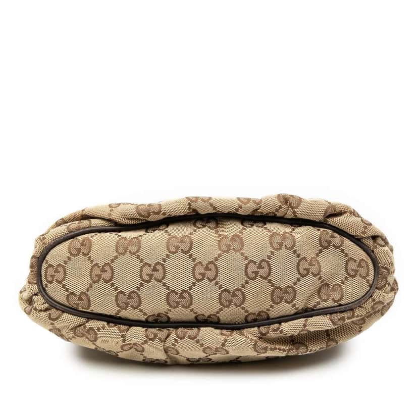 Gucci GG Canvas Web Handbag Beige Good condition - Inside View