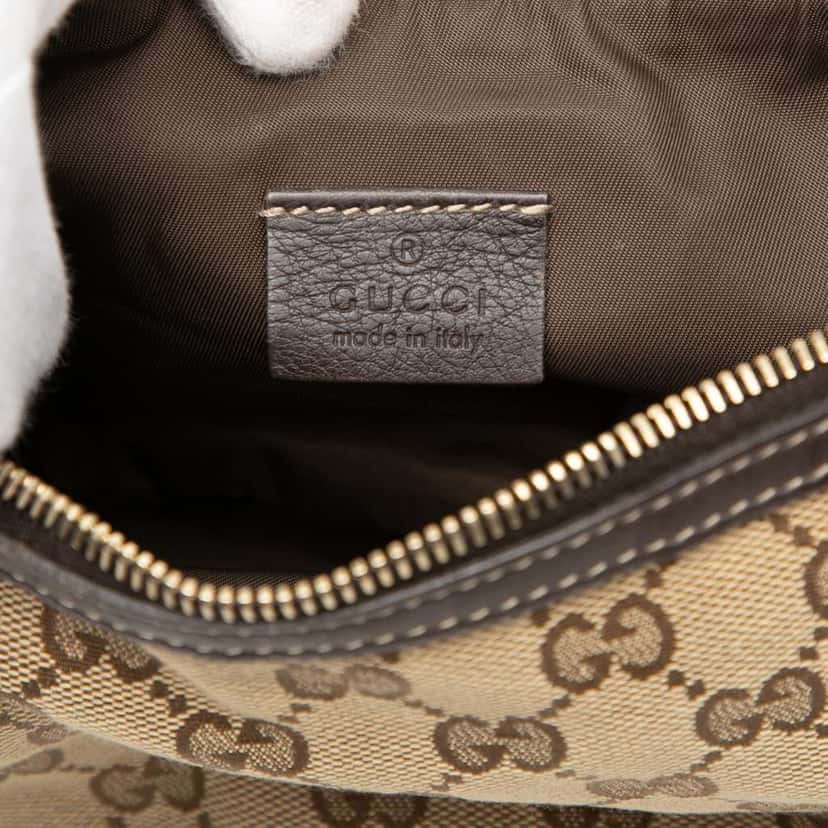 Gucci GG Canvas Web Handbag Beige Good condition - Box View