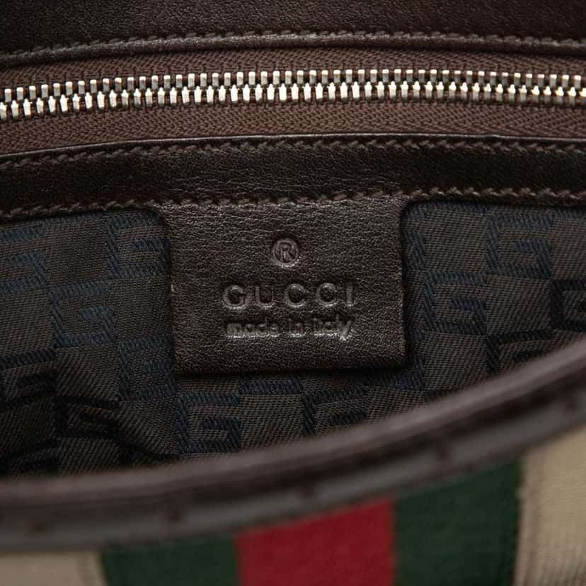 Gucci Canvas Web Reins Satchel Beige Good condition - Box View