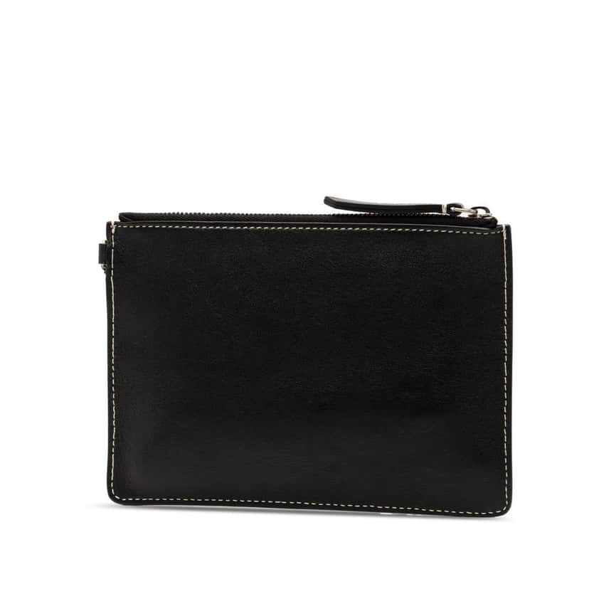 Celine Leather Clutch Black Leather Good condition - Back View