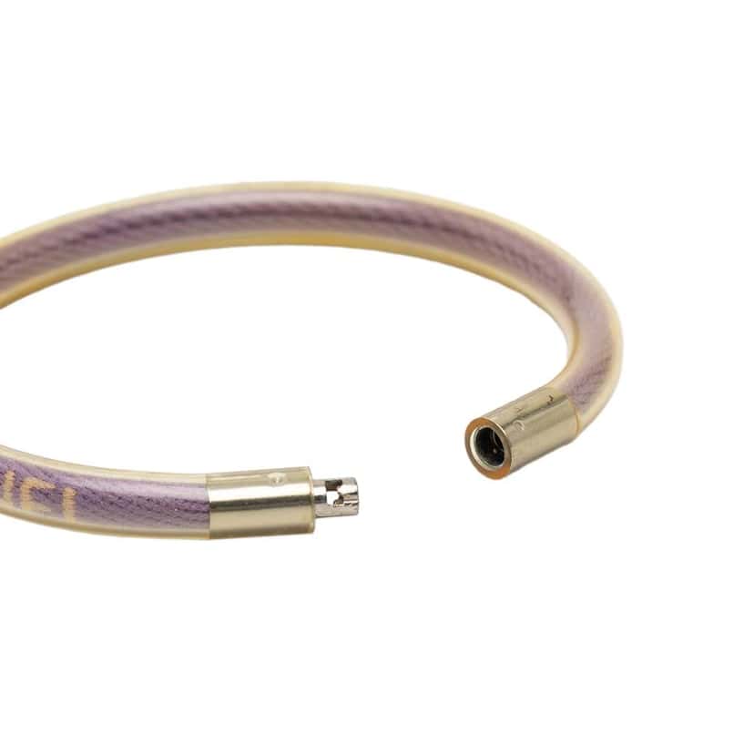Chanel Vinyl Plated Sport Line Logo Tube Bracelet Purple Good condition - Model View