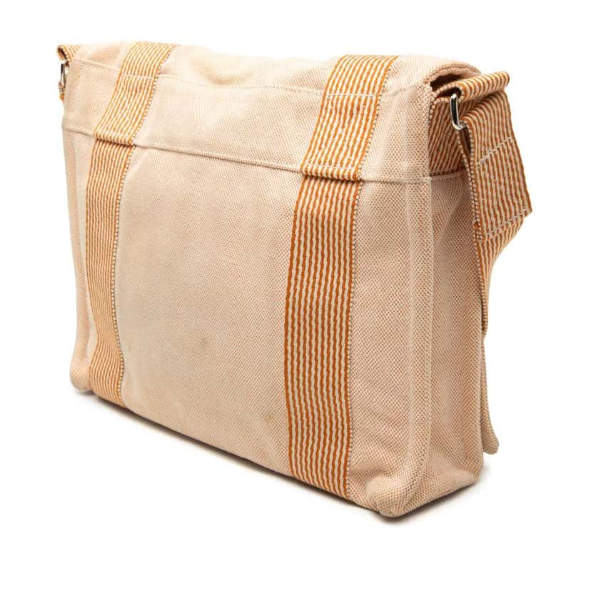 Hermès Canvas Fourre Tout Besace MM Orange Canvas Good condition - Back View