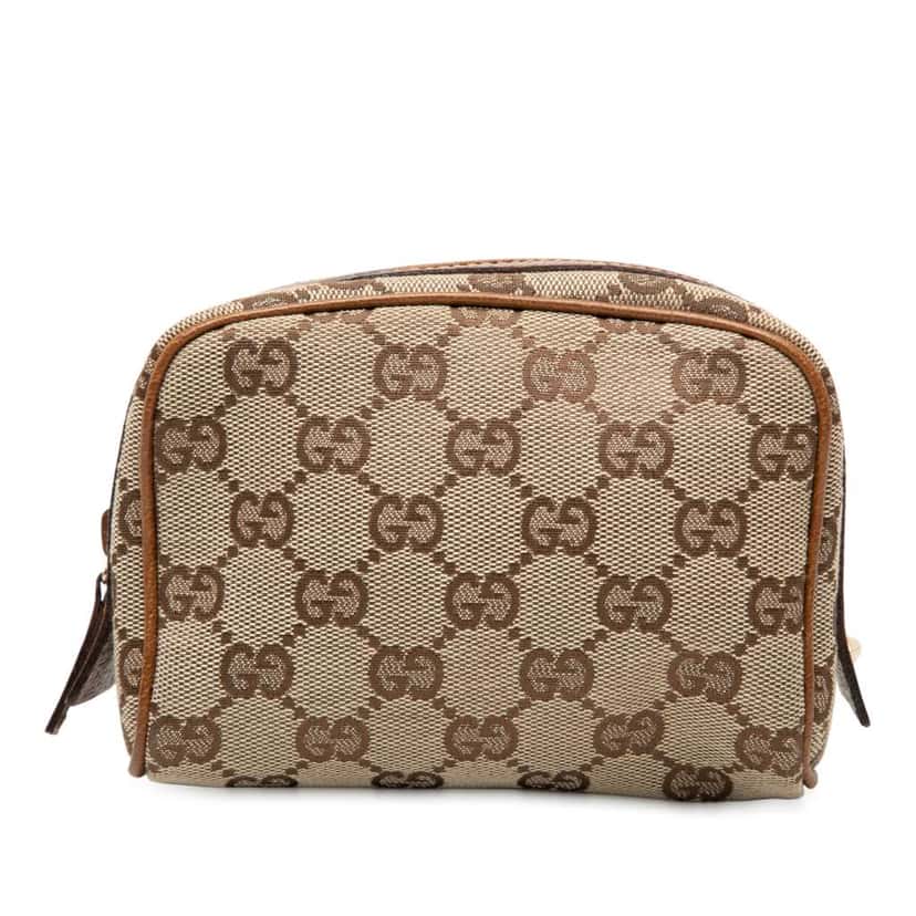 Gucci GG Canvas Pouch Beige Good condition - Front View