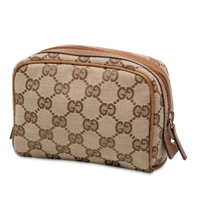 Gucci GG Canvas Pouch Beige Good condition - Back View