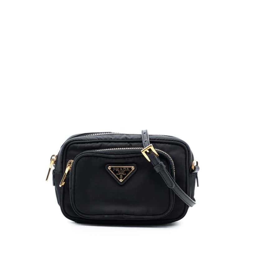 Prada Tessuto Camera Bag Black Good condition - Front View