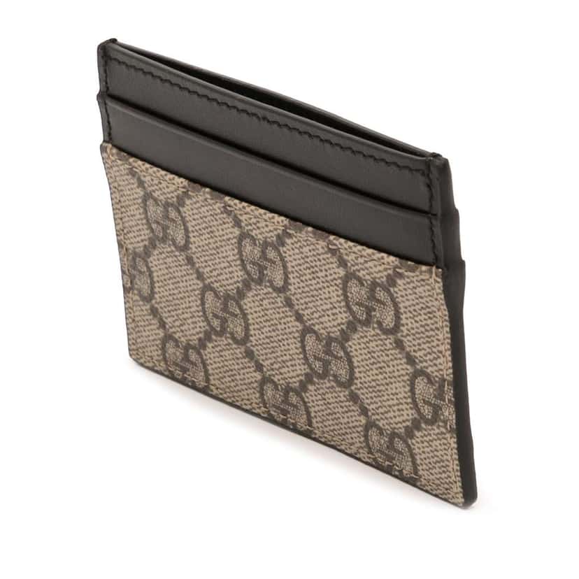 Gucci GG Supreme Card Holder Beige Very good condition - Back View