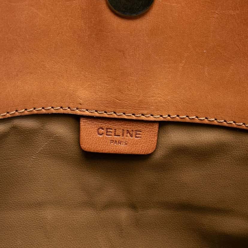 Celine Macadam Coated Canvas Clutch Beige Good condition - Box View