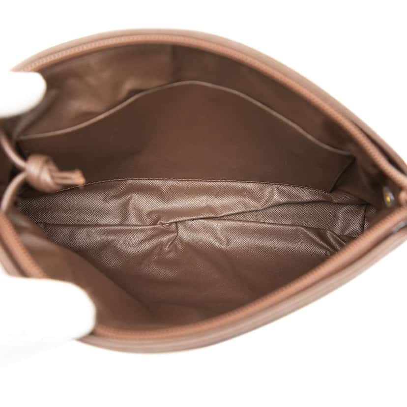 Burberry Vintage Check Canvas Wristlet Clutch Brown Canvas Good condition - Model View