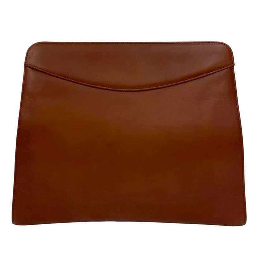 Salvatore Ferragamo Leather Gancini Chain Crossbody Brown Leather Good condition - Back View