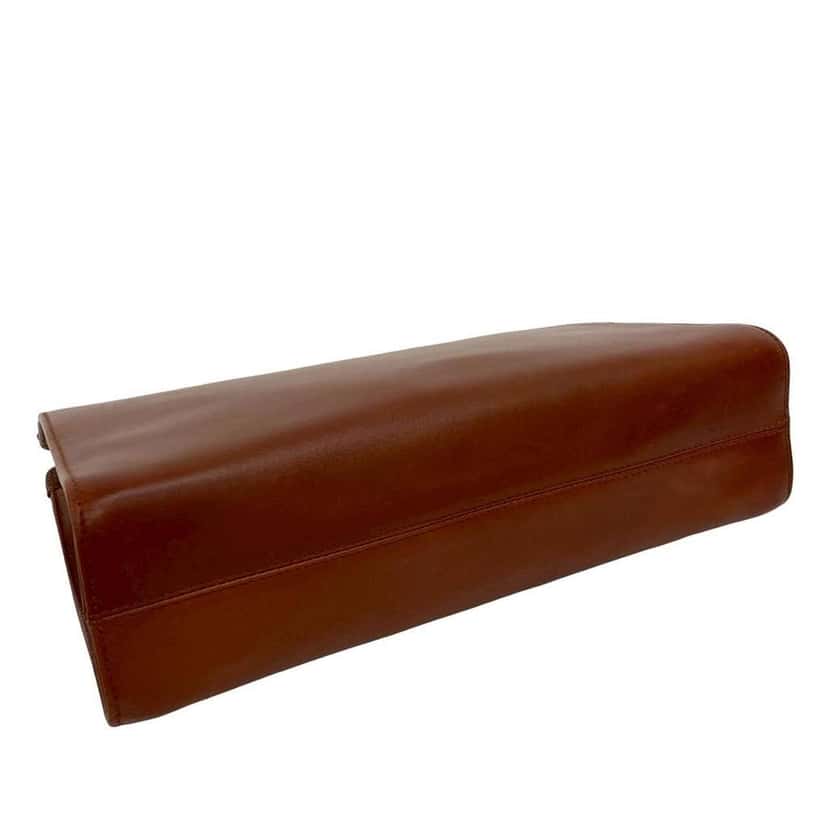 Salvatore Ferragamo Leather Gancini Chain Crossbody Brown Leather Good condition - Inside View