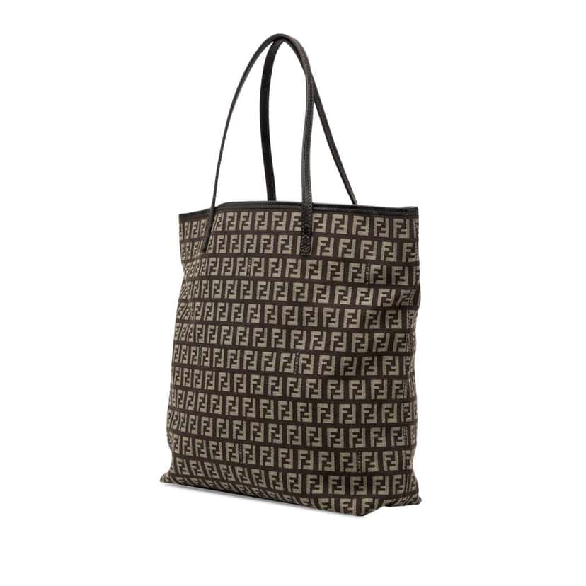 Fendi Zucchino Canvas Tote Brown Canvas Fair condition - Back View