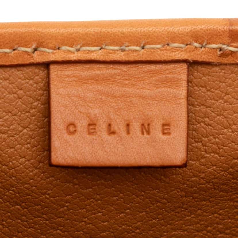 Celine Macadam Coated Canvas Clutch Brown Canvas Good condition - Box View