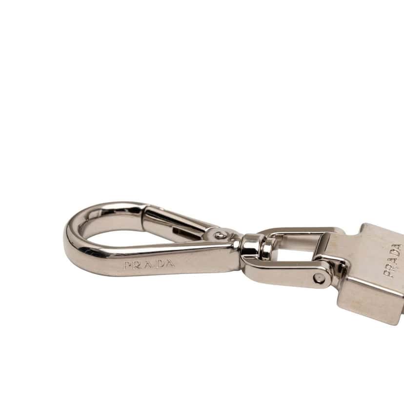 Prada Saffiano Logo Key Holder Grey Leather Very good condition - Inside View