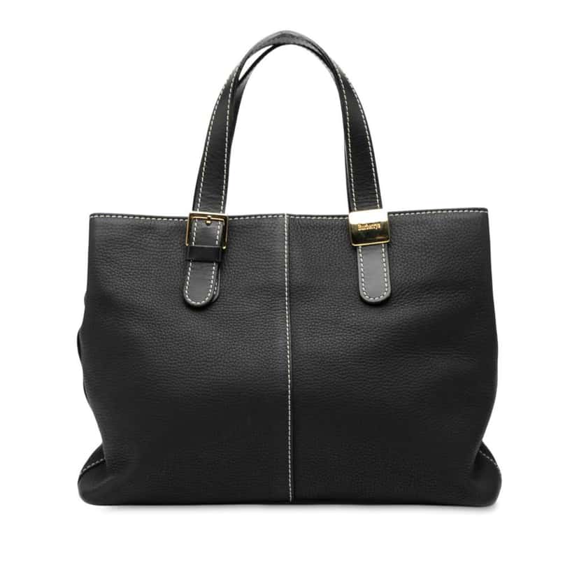 Burberry Leather Tote Black Leather Good condition - Front View