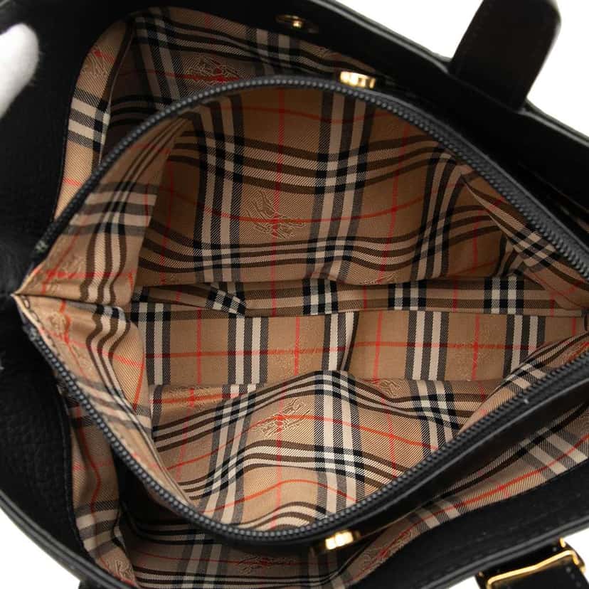 Burberry Leather Tote Black Leather Good condition - Model View