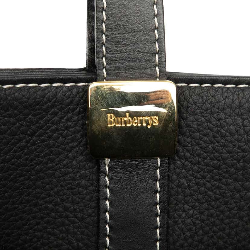 Burberry Leather Tote Black Leather Good condition - Box View