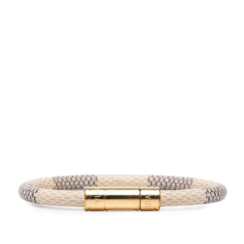 Louis Vuitton Damier Azur Keep It Bracelet White Very good condition - Front View
