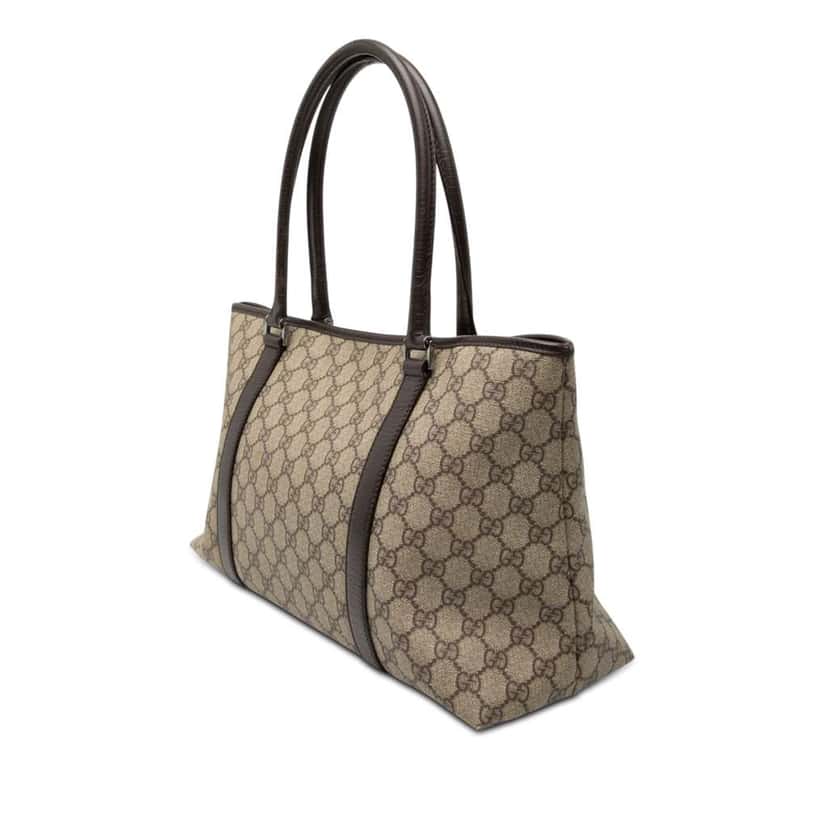 Gucci Medium GG Supreme Joy Tote Beige Canvas Fair condition - Back View
