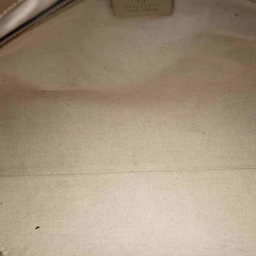 Gucci Metallic Guccissima Mayfair Satchel Gold Leather Good condition - Model View