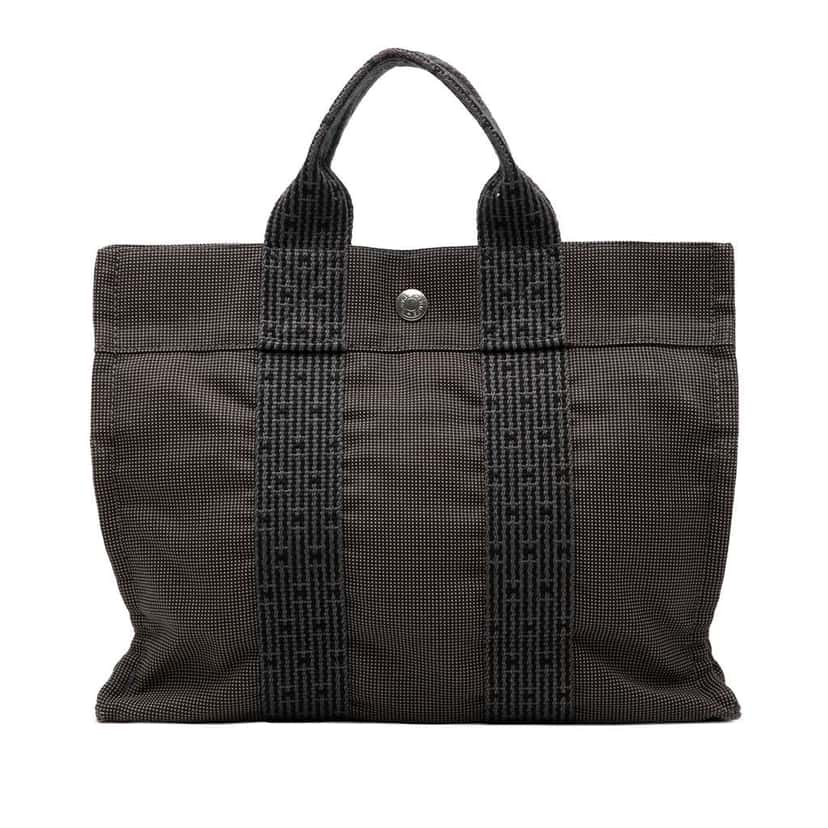 Hermès Canvas Herline PM Grey Canvas Good condition - Front View