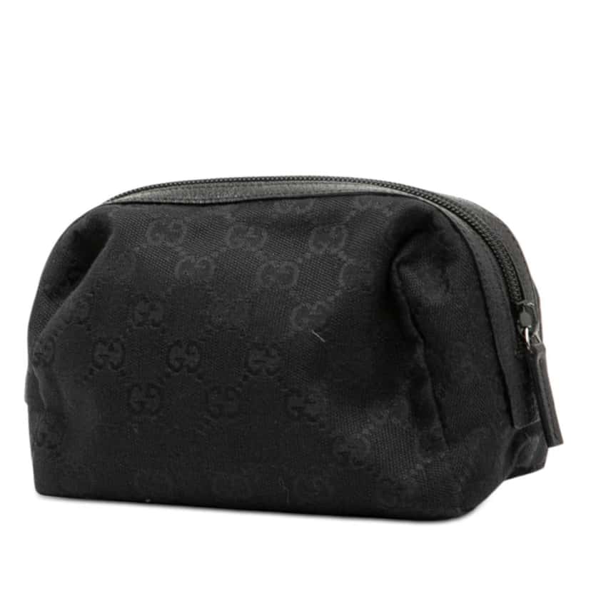 Gucci GG Canvas Pouch Black Canvas Good condition - Back View
