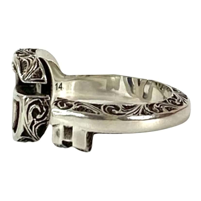 Gucci Sterling Silver GG Marmont Key Ring Silver Silver Good condition - Model View