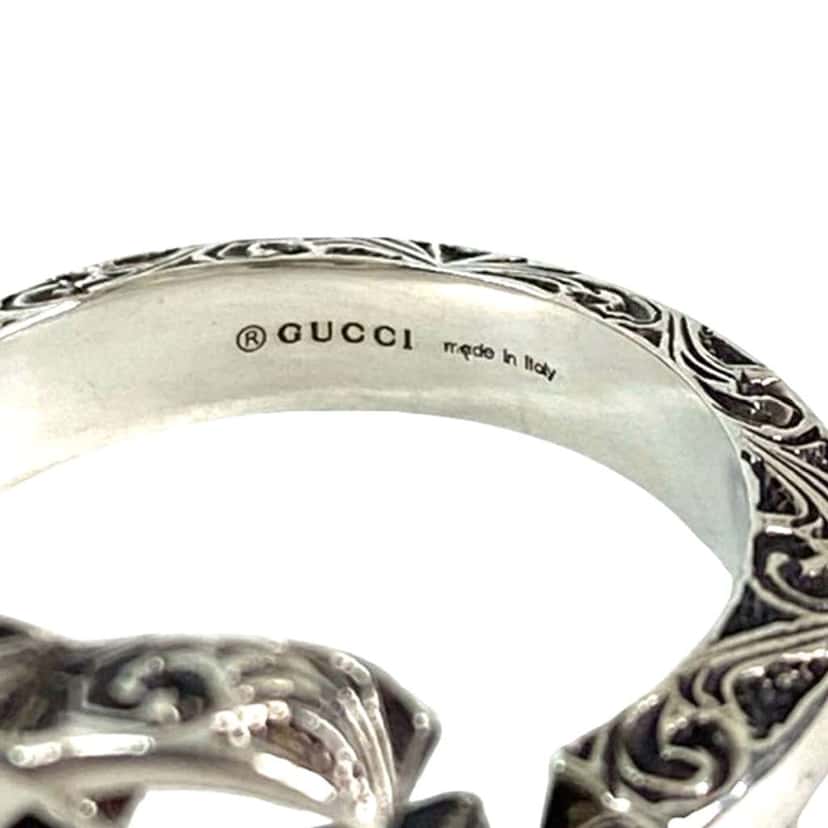 Gucci Sterling Silver GG Marmont Key Ring Silver Silver Good condition - Box View