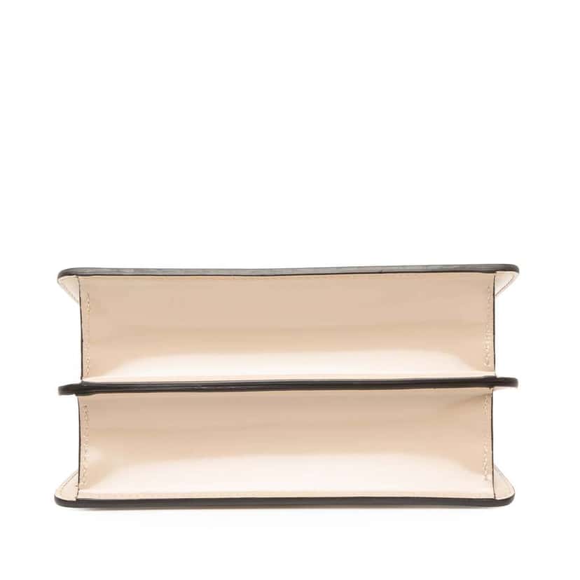 Fendi Small Leather Peekaboo Cut Chain Shoulder Bag Beige Leather Good condition - Inside View