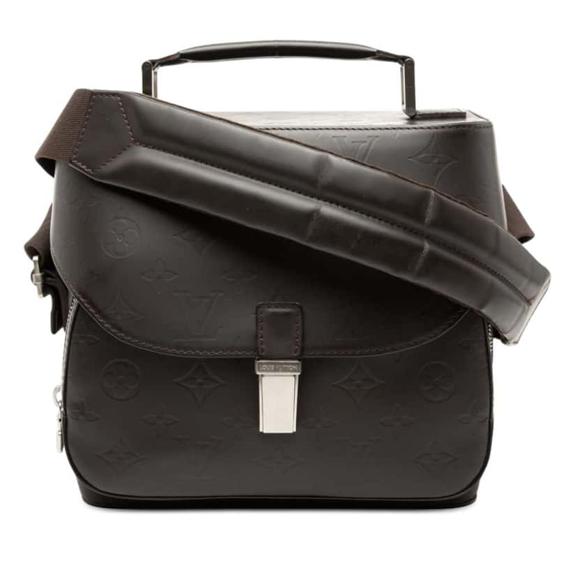 Louis Vuitton Monogram Glace Charly Brown Leather Good condition - Front View