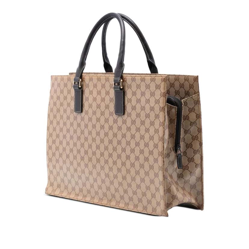 Gucci GG Crystal Business Bag Beige Good condition - Back View