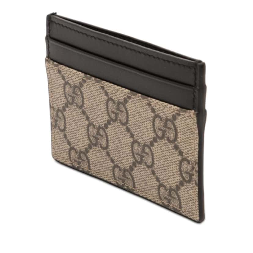 Gucci GG Supreme Card Holder Beige Very good condition - Back View