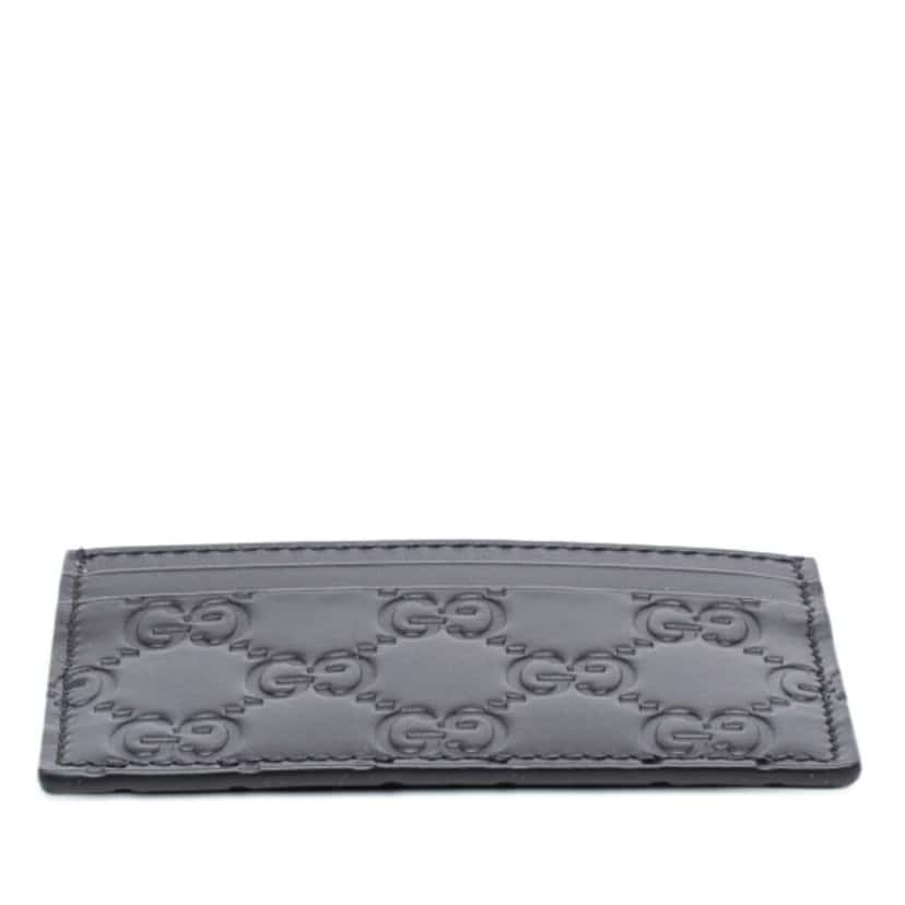 Gucci Guccissima Card Holder Black Leather Very good condition - Inside View