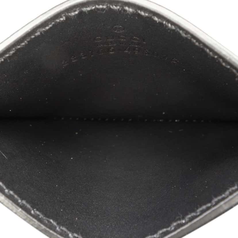 Gucci Guccissima Card Holder Black Leather Very good condition - Model View