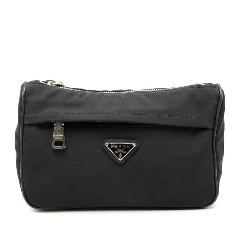 Prada Tessuto Zip Pouch Black Very good condition - Front View